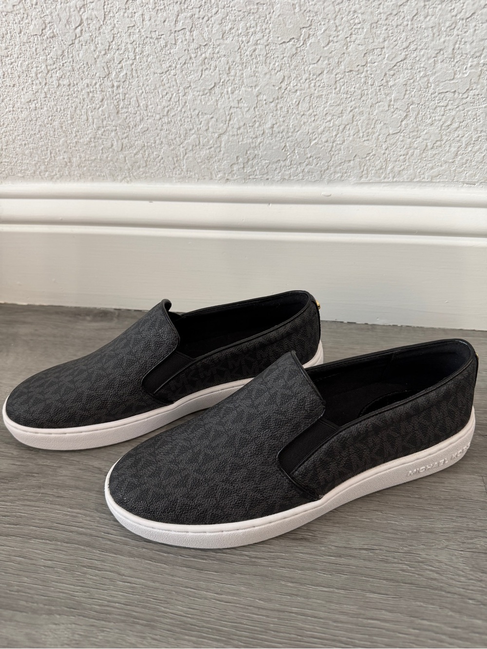 Michael Kors Black Logo Slip-On Flats